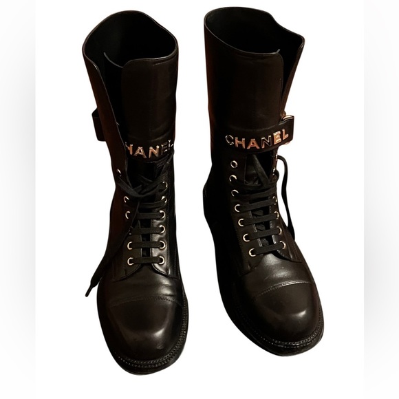 New Chanel Combat Boots Size 40 - Picture 1 of 9